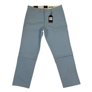 Ben Sherman pants men's 33 light blue cerulean straight fit chino 28 inseam NWT